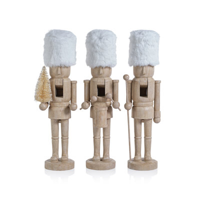 Ortwin Resin Nutcracker Figurines with Hat, Set of 3