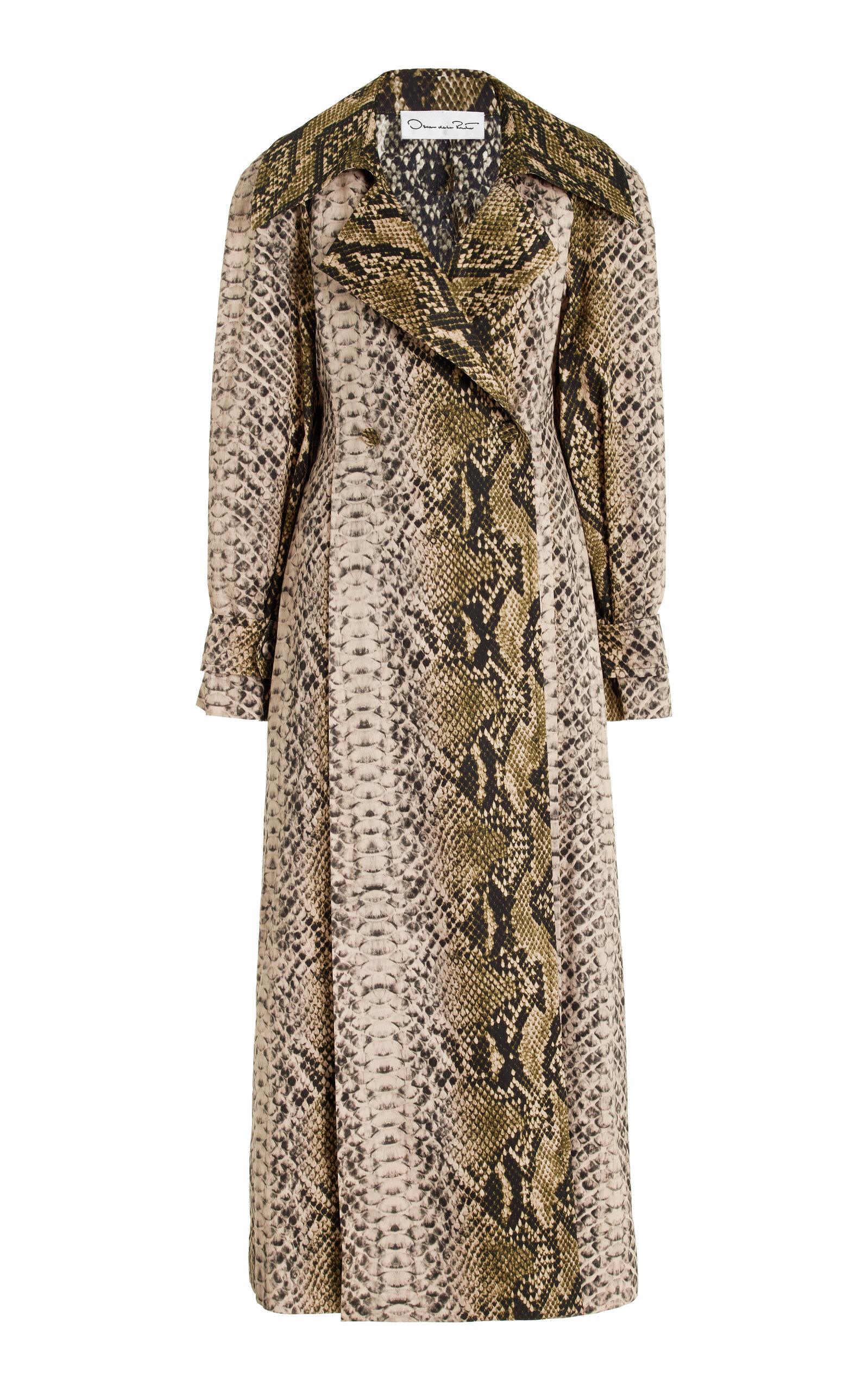 Oscar de la Renta - Snake-Effect Cotton Trench Coat - Python - US 8 - Moda Operandi