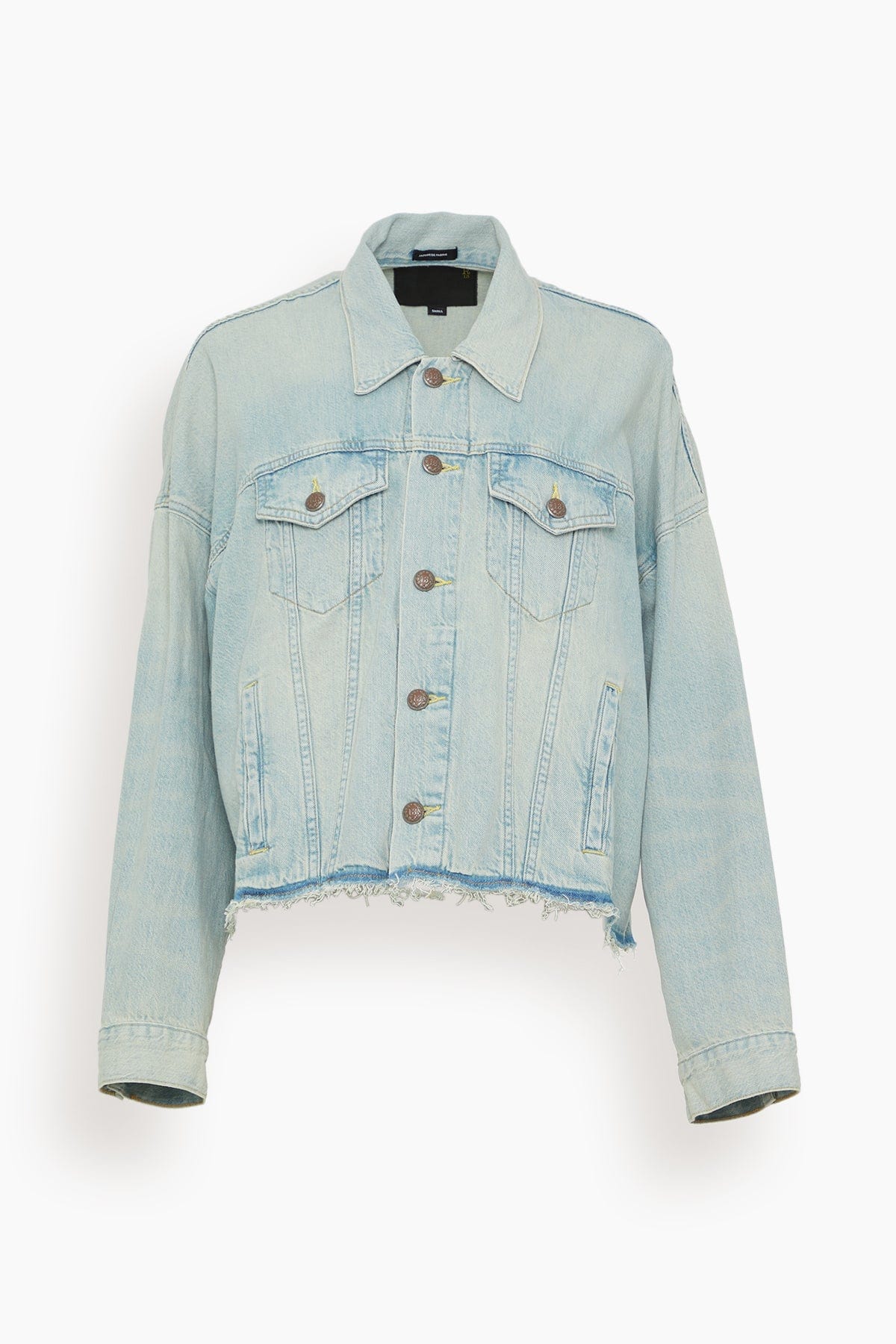 Oversized Cut-Off Trucker Jacket in Lennon Blue