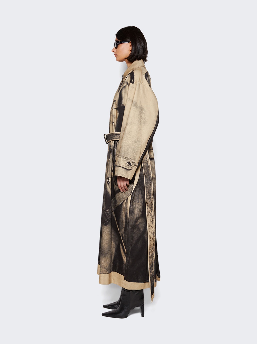 Oversized Trompe L'oeil Trench Coat