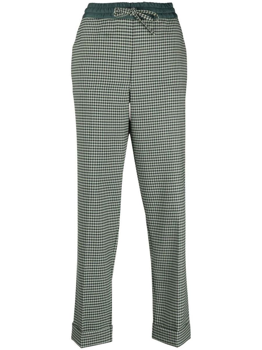 P. A.R. O.S. H. Fine-Check Tapered Cropped Trousers