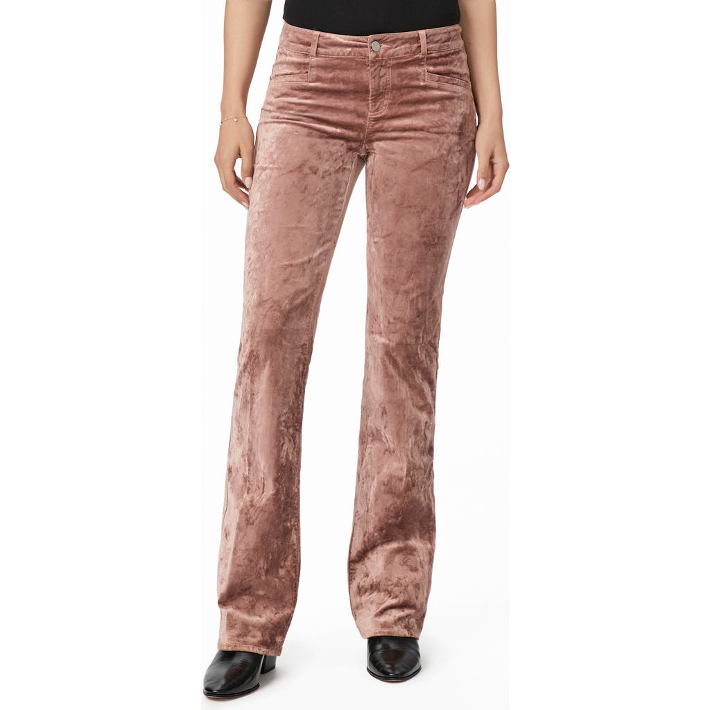 PAIGE Sloane Low Rise Bootcut Velvet Pants in Warm Suede at Nordstrom, Size 25