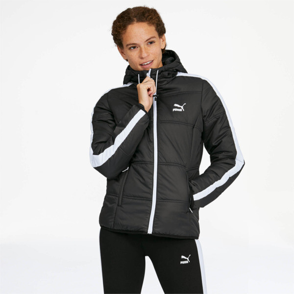 PUMA Classics T7 Women's Padded Jacket in Black, Size M