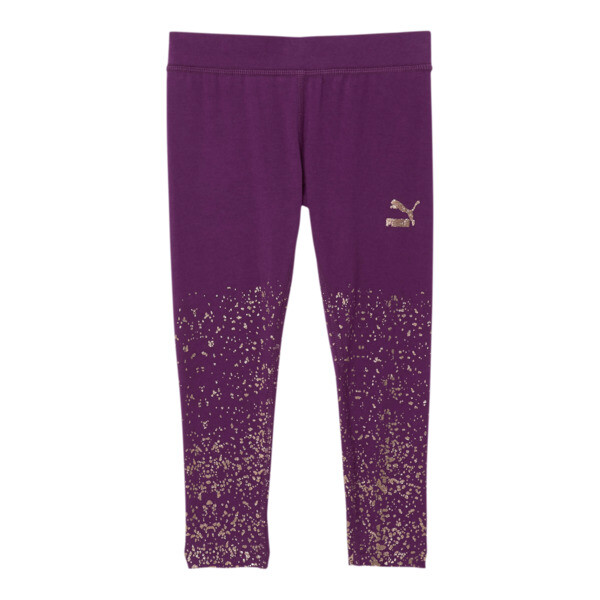 PUMA Classics Toddler Glitter Gradient Leggings in Plum Purple, Size 2T