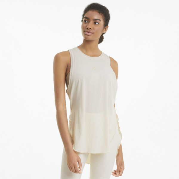 PUMA Exhale Women's Boyfriend Tank Top in Seedpearl, Size S