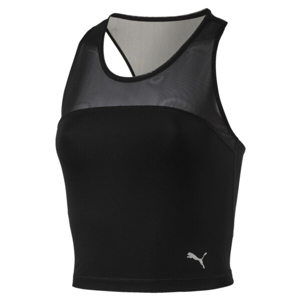 PUMA Explosive Run Long Crop Top in Black, Size XS