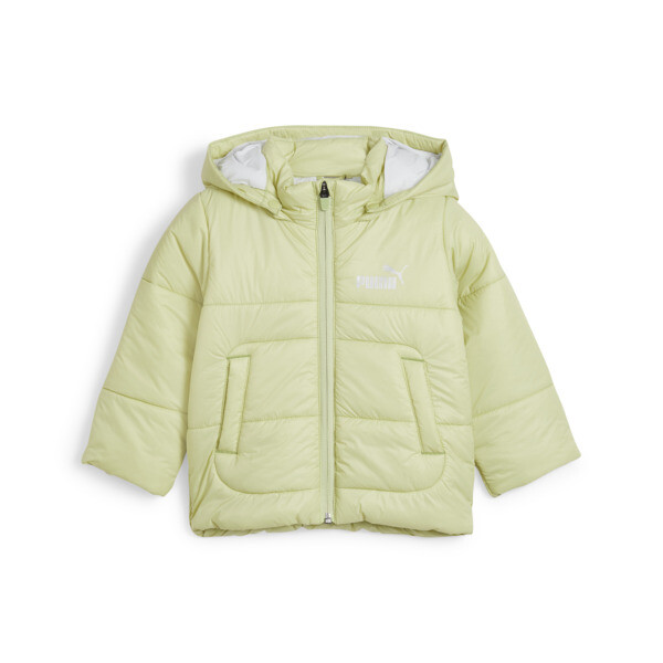 PUMA Minicats Toddlers' Hooded Padded Jacket in Pistachio Green, Size 12M