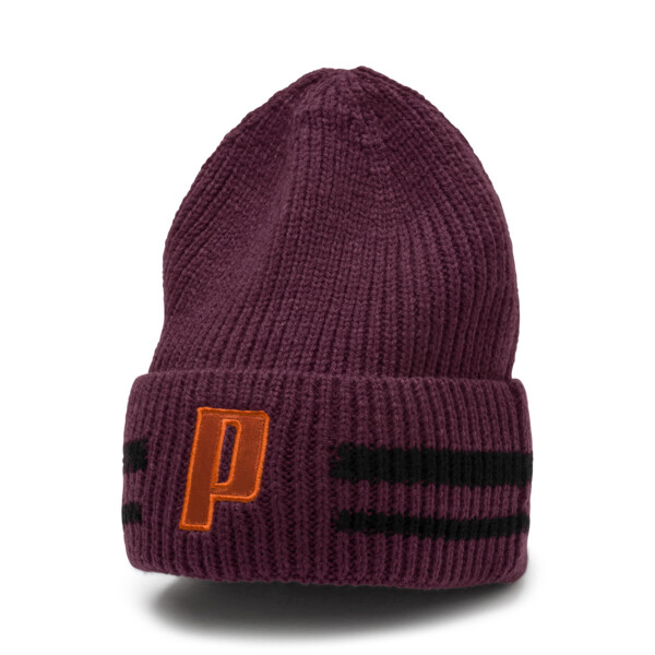 PUMA Retro Women's Beanie Hat in Fig Purple, Size Adult