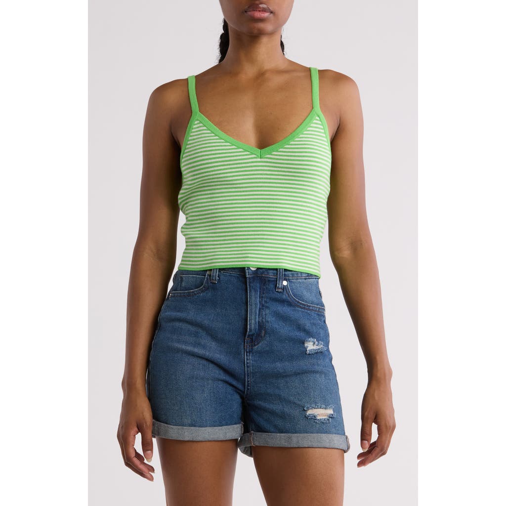 PacSun Astrid Stripe Crop Camisole in Green at Nordstrom Rack, Size X-Small