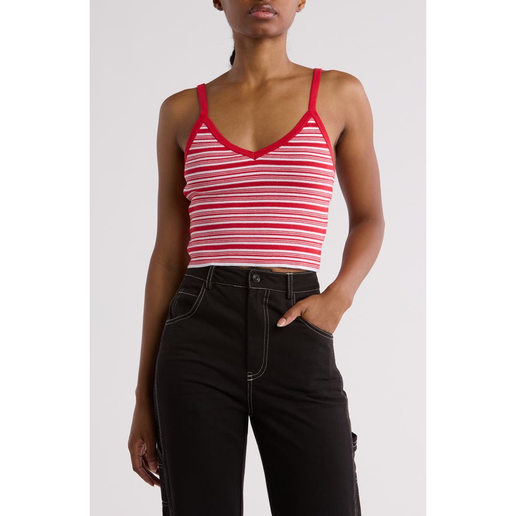 PacSun Astrid Stripe Crop Camisole in Red at Nordstrom Rack, Size X-Small