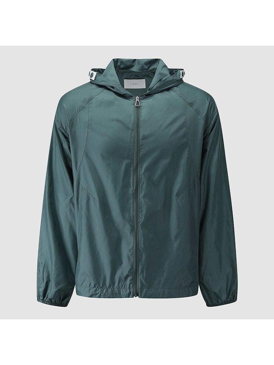 Packable Hooded Loose Fit Windbreaker [GREEN] (NADU4-MGJ400_370)