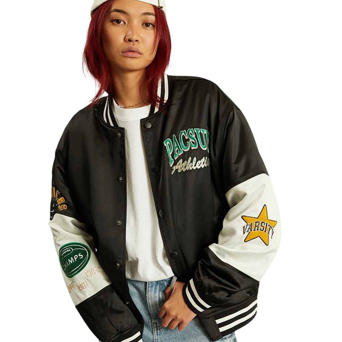 Pacsun Black Athletic Varsity Jacket Size Xs/s Nwt, Women's