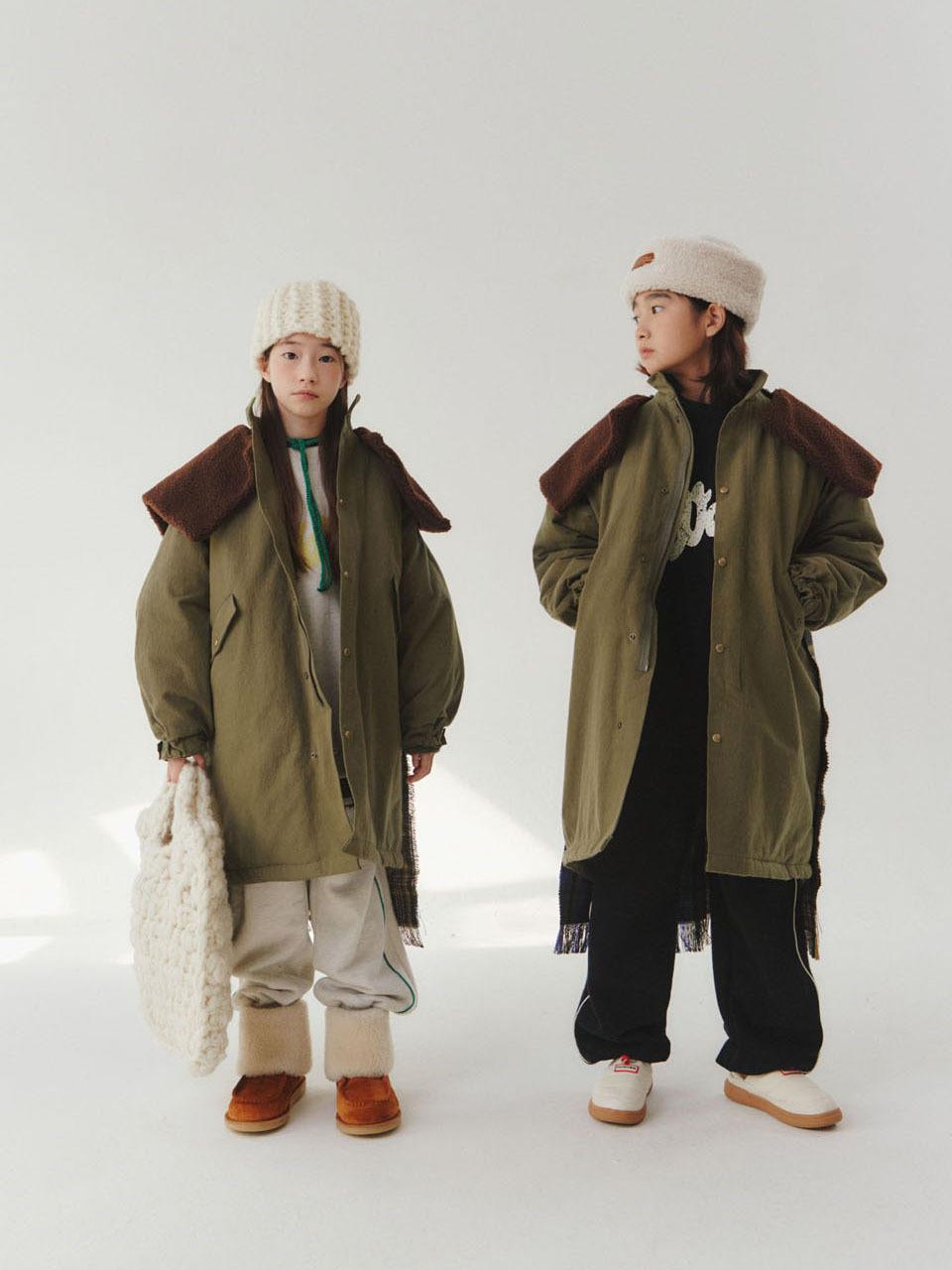 Padded Military Fleece-Lined Overfit Jacket [Khaki]