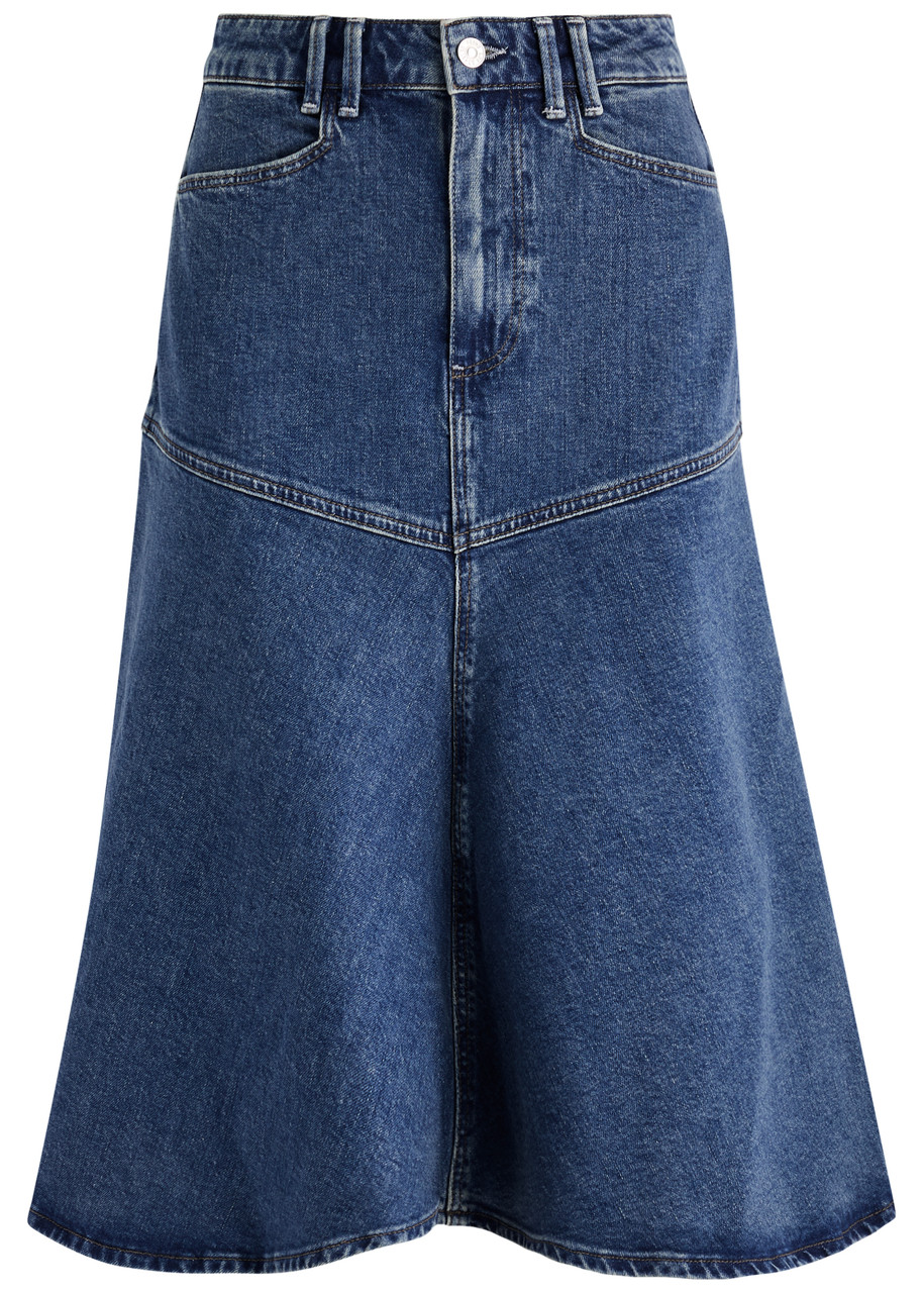 Paige Alice Stretch-denim Midi Skirt - Blue - 30 (W30 / UK12 / M)