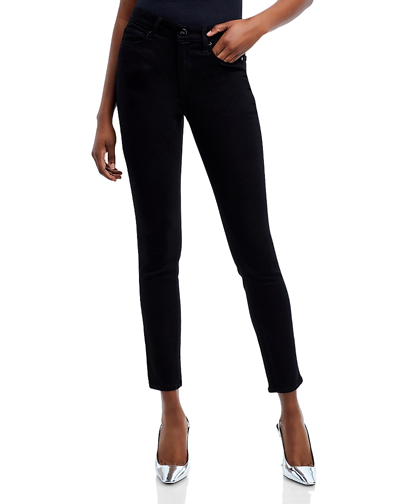 Paige Hoxton High Rise Ankle Skinny Jeans in Black Shadow - Exclusive