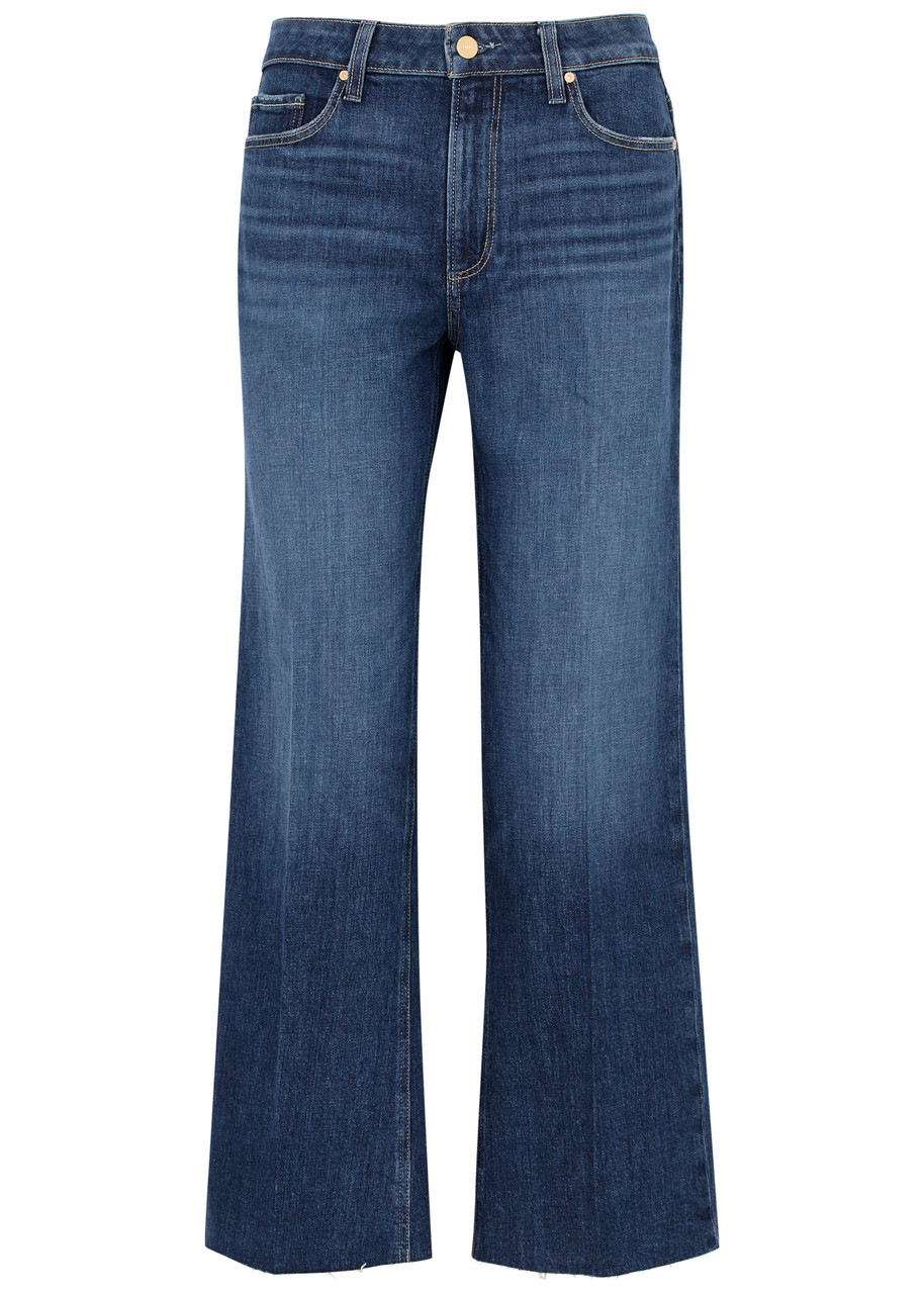 Paige Leenah Ankle Cropped Straight-leg Jeans - Dark Blue - XS