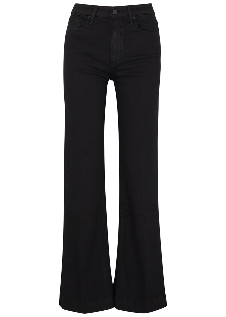 Paige Leenah Flared Jeans - Black - W27