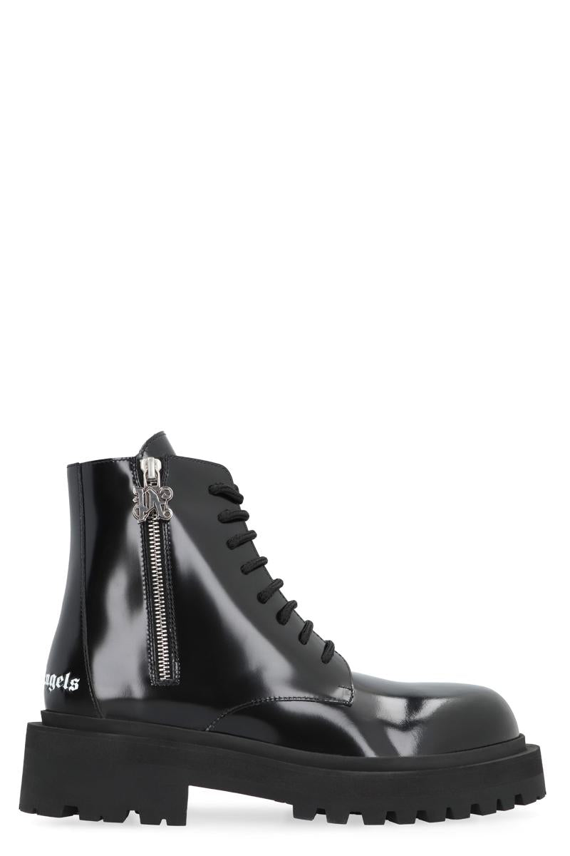 Palm Angels Leather Lace-Up Boots