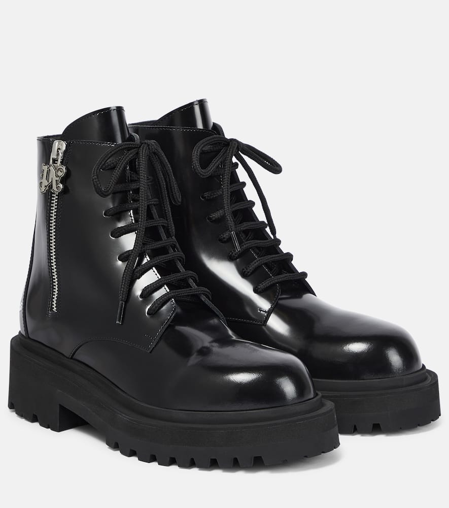 Palm Angels Leather combat boots