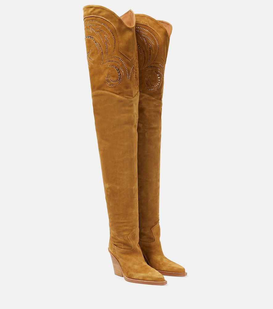 Paris Texas Holly Dakota suede over-the-knee boots