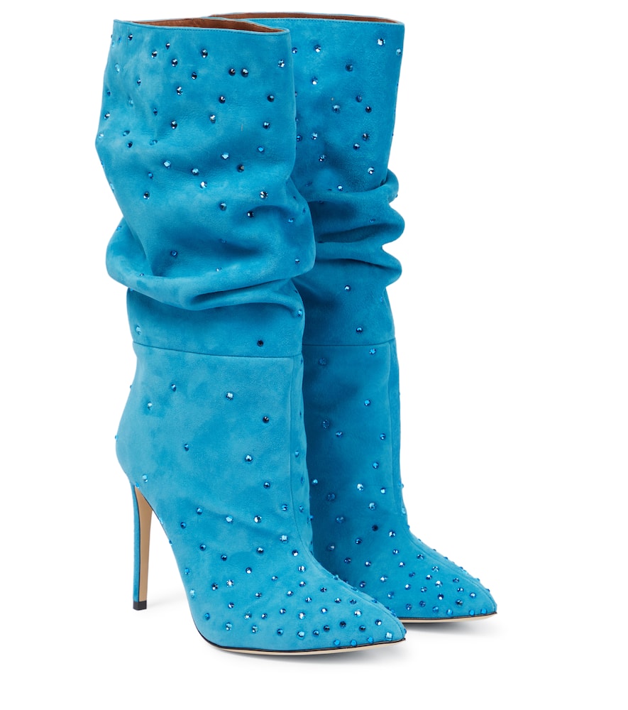 Paris Texas Holly embellished suede boots