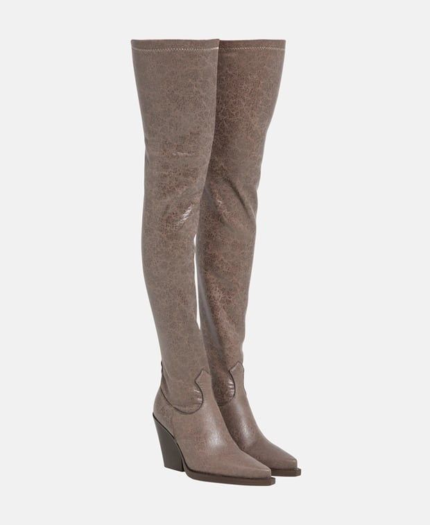 Paris Texas Over-The-Knee Boots in Dark Brown, Women's (Size 10)