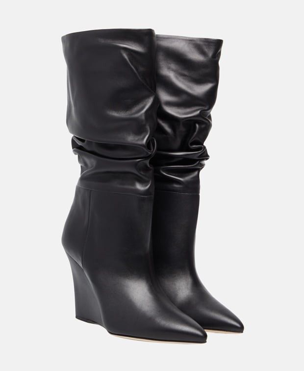 Paris Texas Wedge Boots in Black, Women's (Size 7)