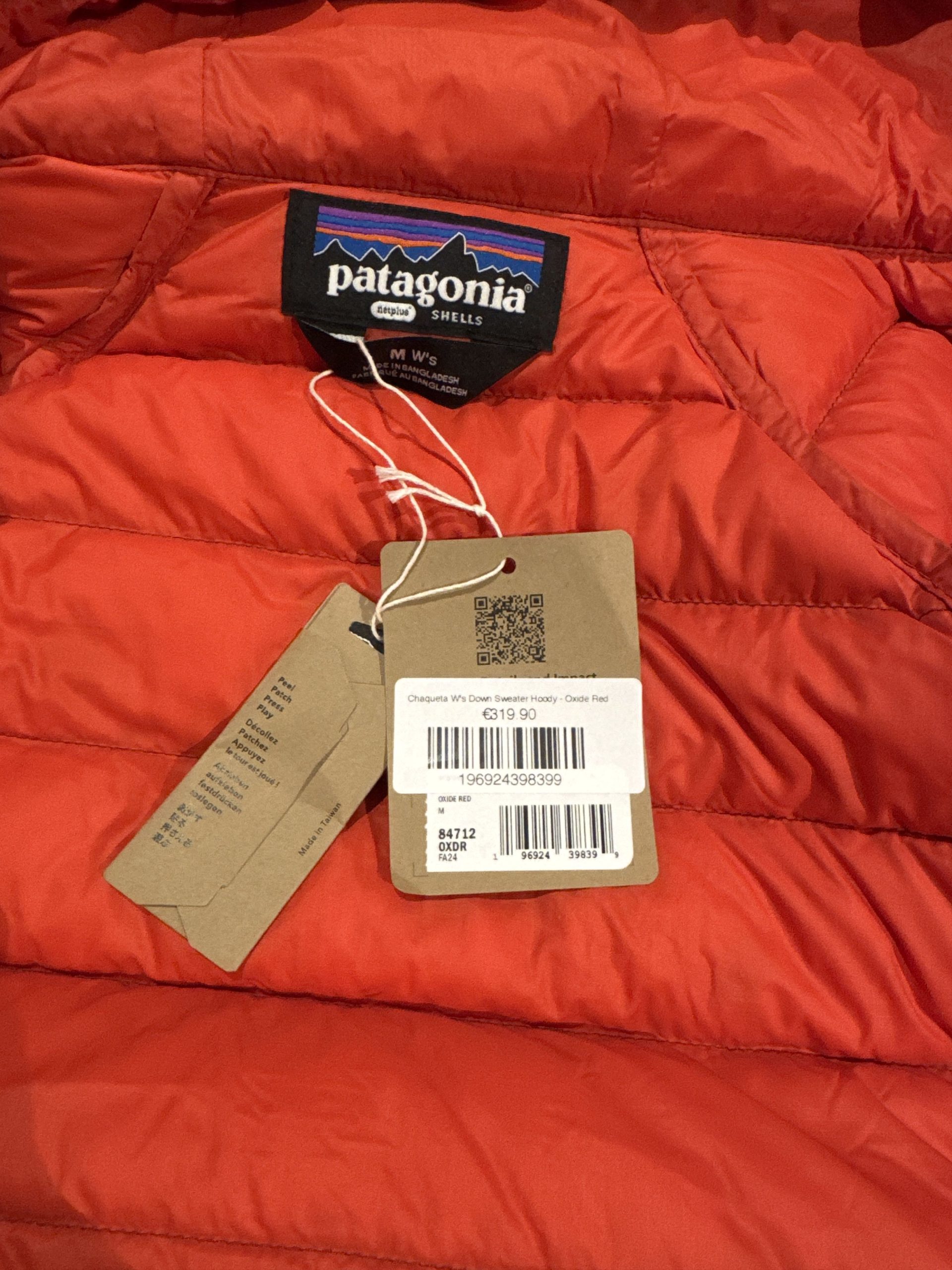 Patagonia Chaqueta W'S Down Sweater Hoody in Oxide Red, Women's (Size Medium)