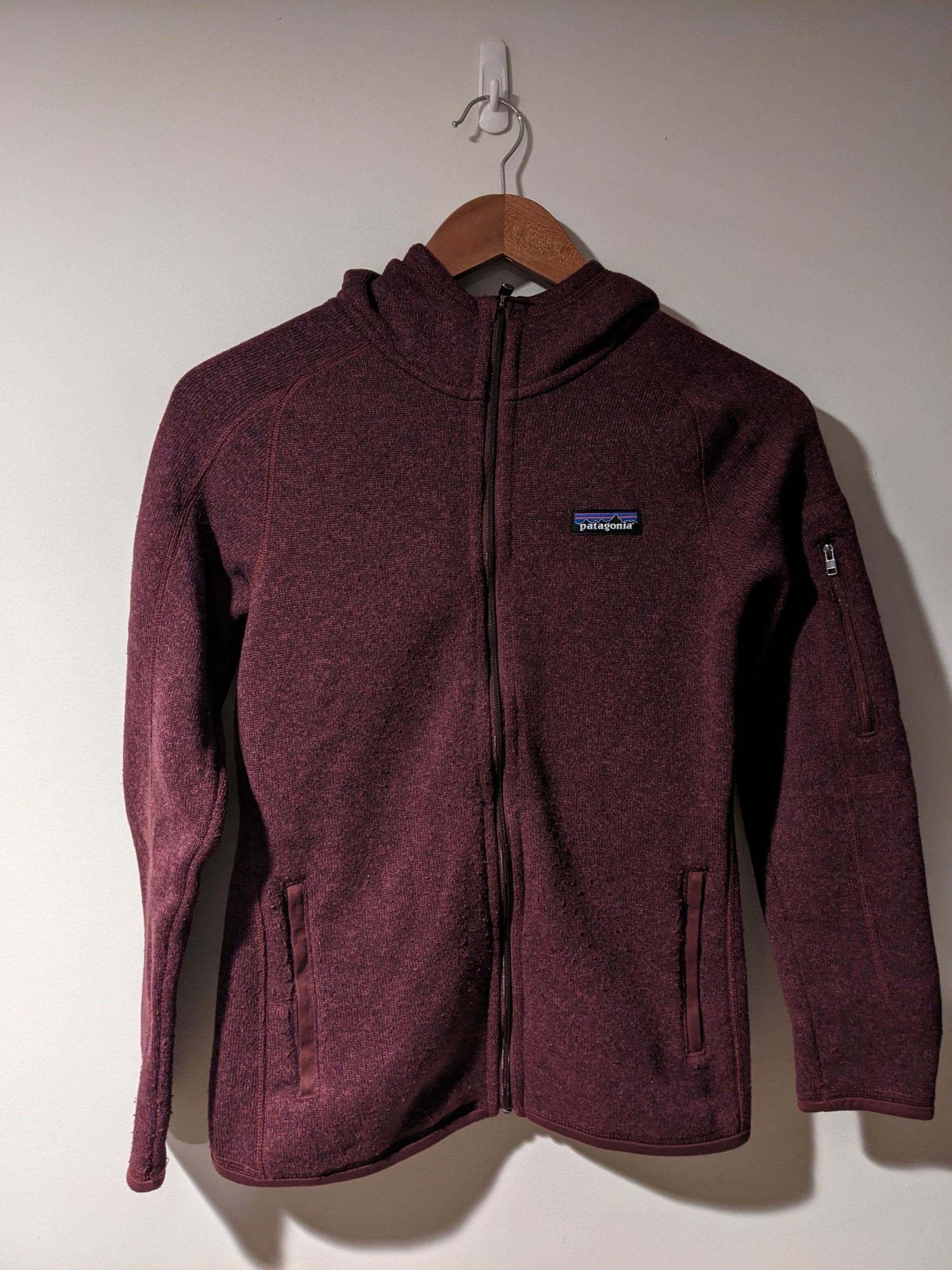 Patagonia Womans Dark Currant Better Sweater Full-Zip Hoody in Burgandy, Women's (Size XS)