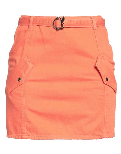 Patrizia Pepe Woman Denim skirt Orange Size 4 Cotton