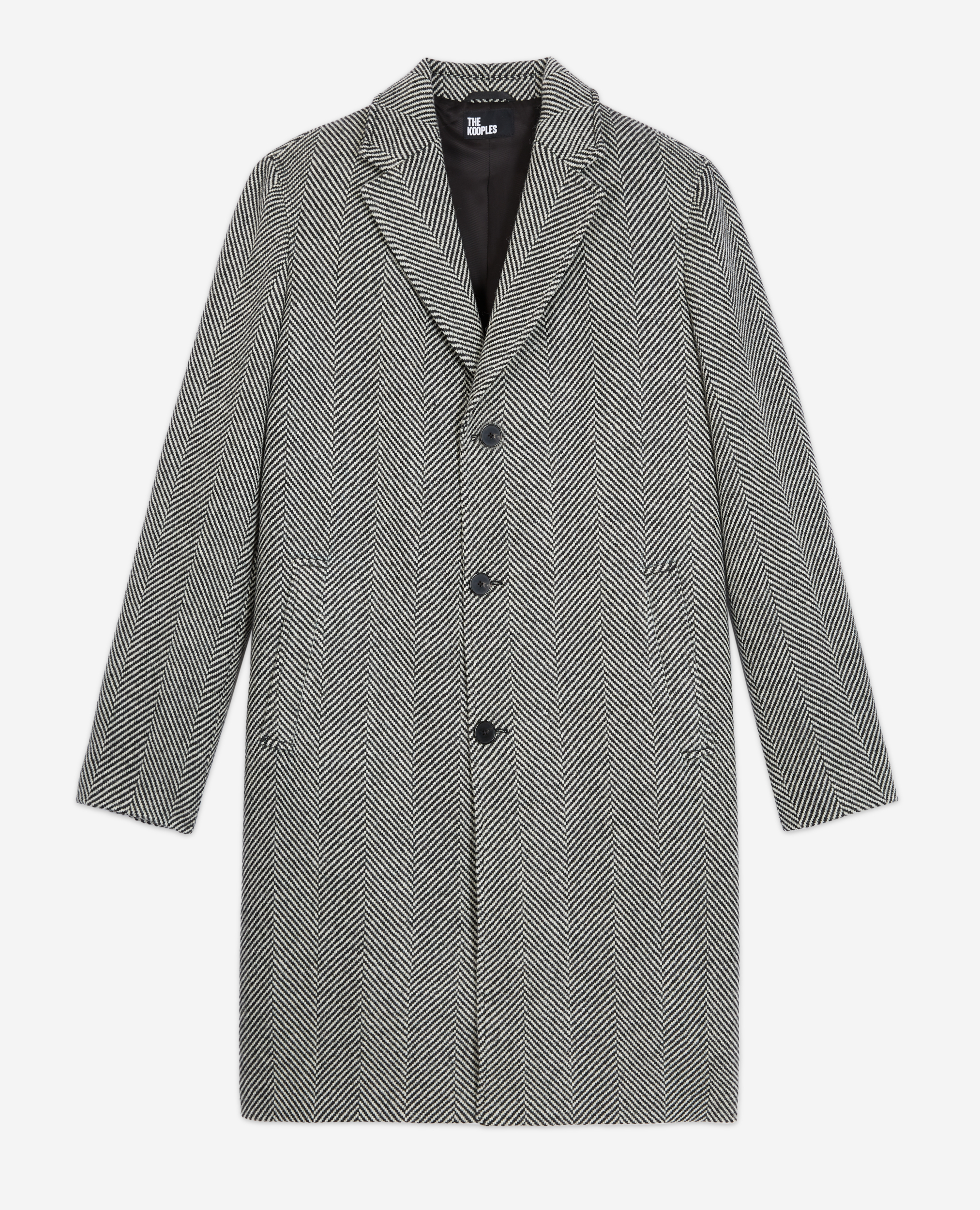 Patterned Wool Coat