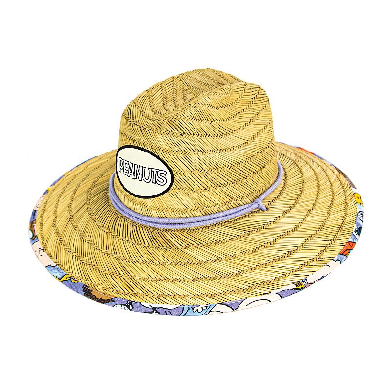 Peanuts Characters Wide Brim Sun Hat, Natural