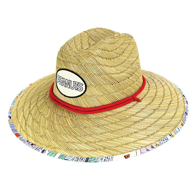 Peanuts Comic Strip Wide Brim Sun Hat, Natural