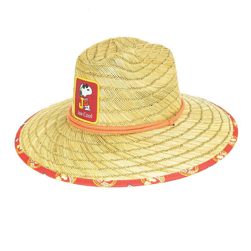 Peanuts Snoopy Joe Cool Wide Brim Sun Hat, Natural