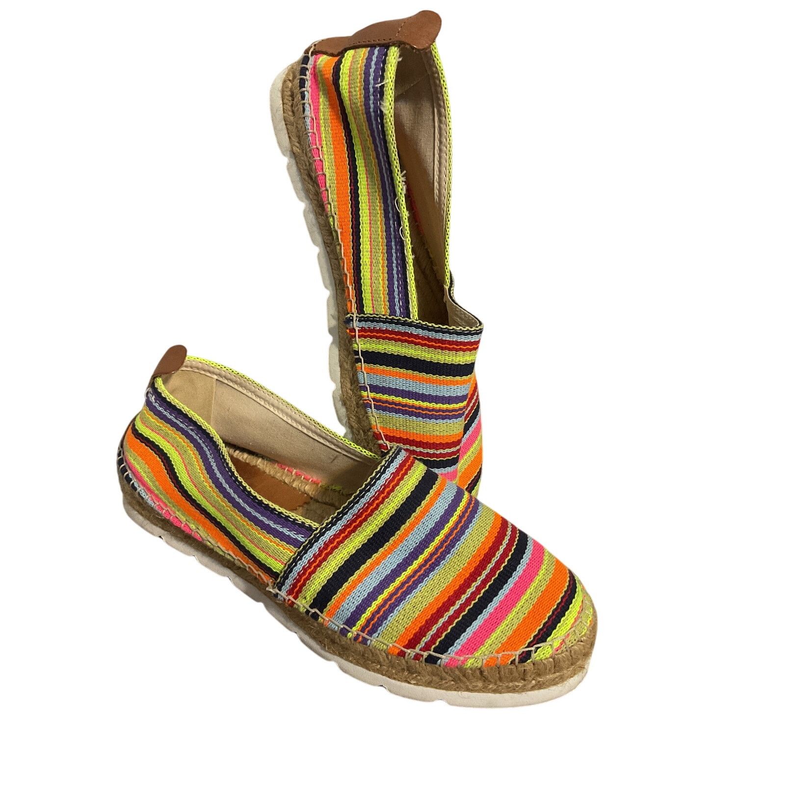 Penelope Chilvers Striped Multi Espadrilles Size 7.5 Shoes, Women's