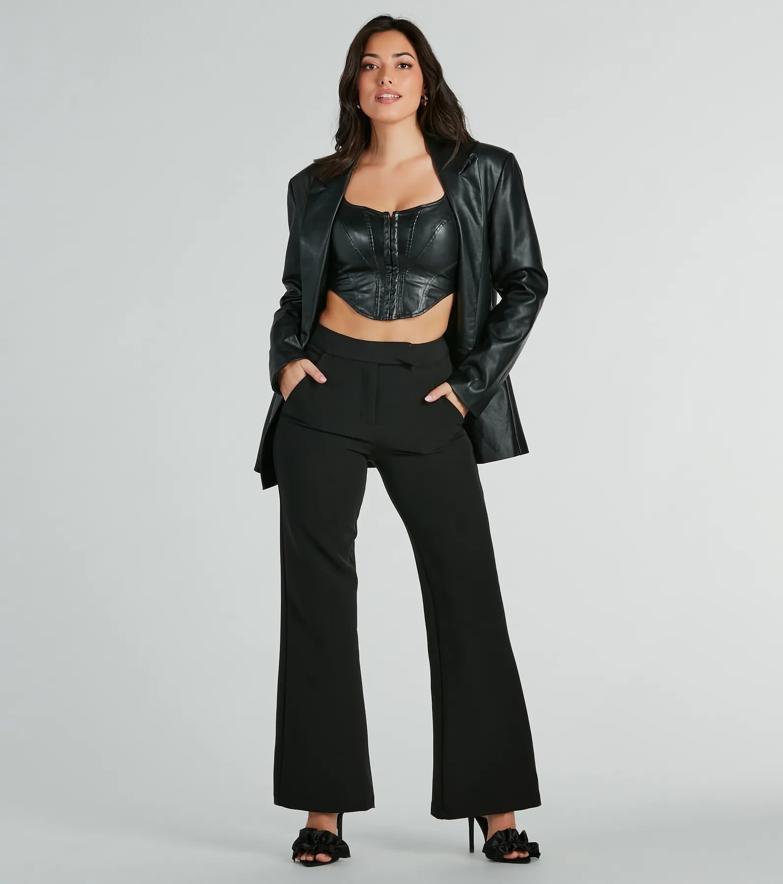 Perfectly Chic High Waist Straight-Leg Trouser Pants