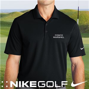 Personalized Embroidered Name Black Nike Polo Shirt 2.0 - Black - 2XL (Size Adult 48.5-53.5) by Gifts For You Now