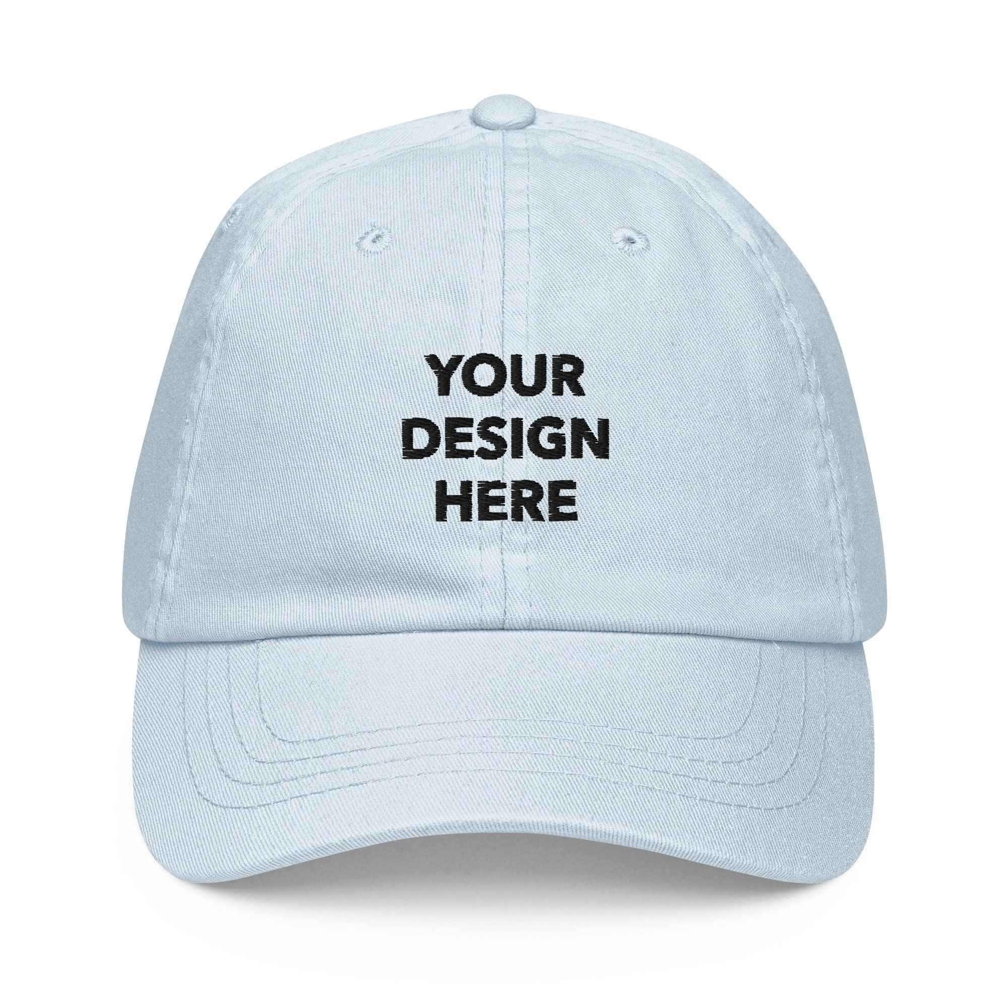 Personalized Embroidered Pastel Baseball Hat, Customized Logo With Your Own Text Or Design, Handmade Custom Hat