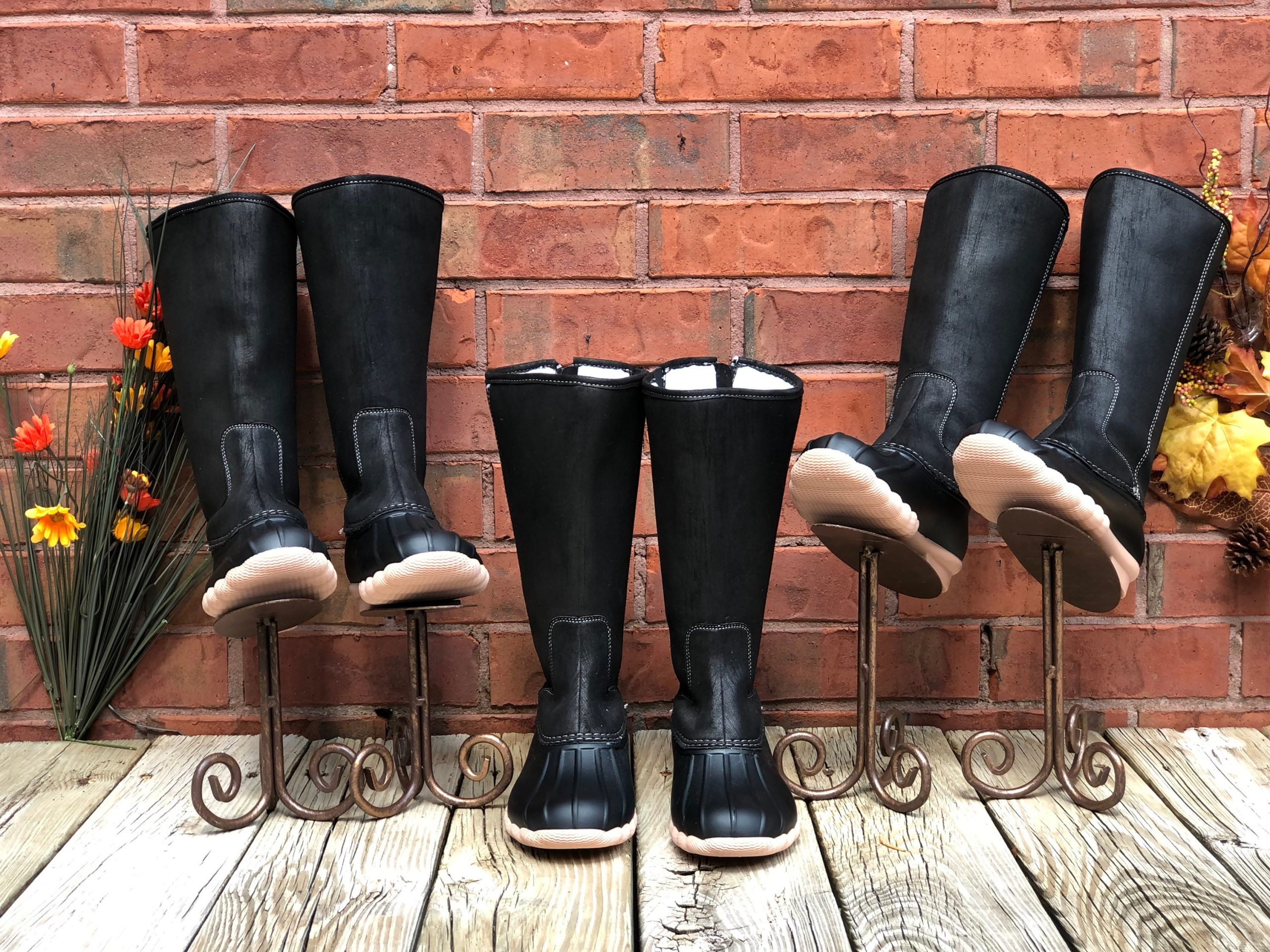 Personalized Tall Duck Boots, Monogram Boots, Rain Boot, Boat-Shoe Style, Shoes Two Tone Rain Snow Boot, Tall Boots