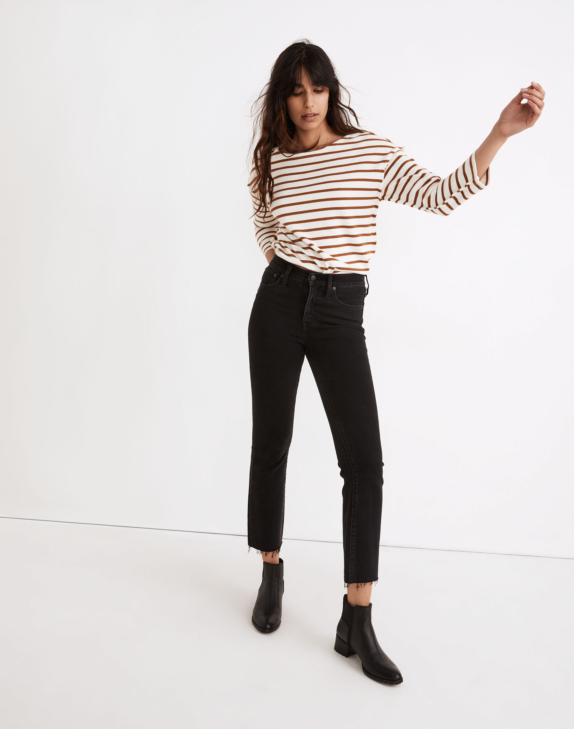 Petite Cali Demi-Boot Jeans in Edmunds Wash: Raw-Hem Edition