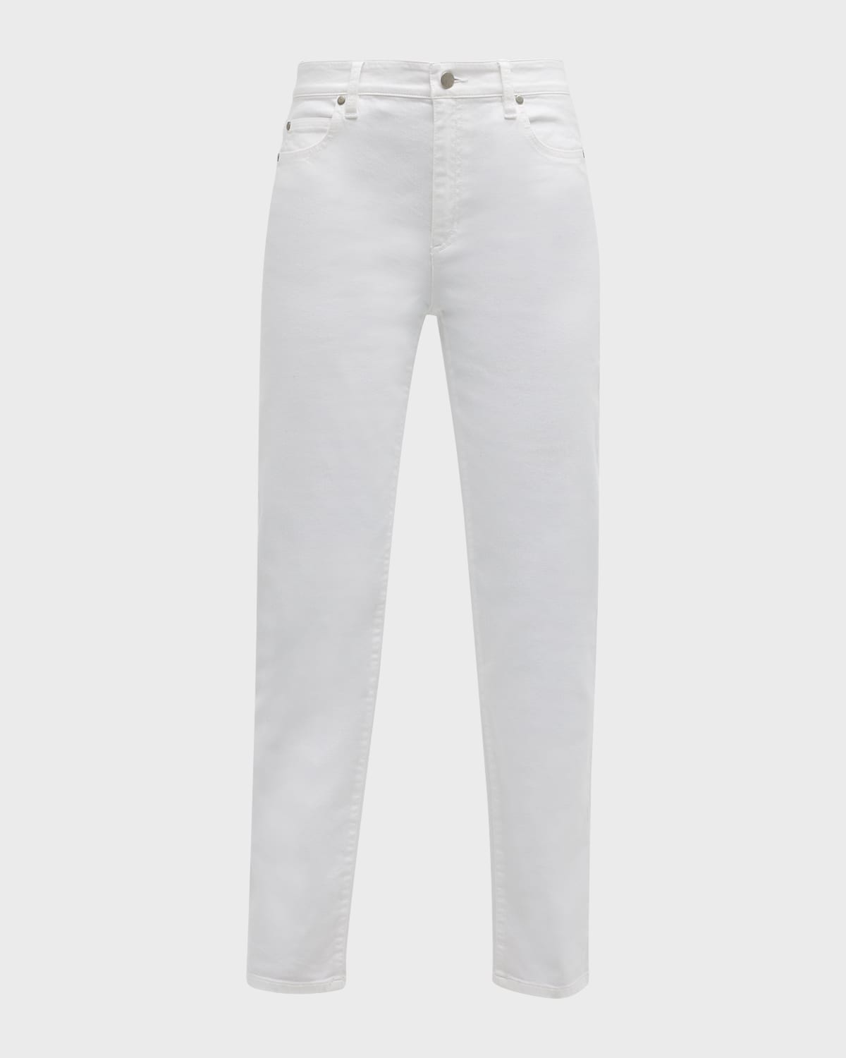 Petite Straight-Leg Stretch Denim Pants