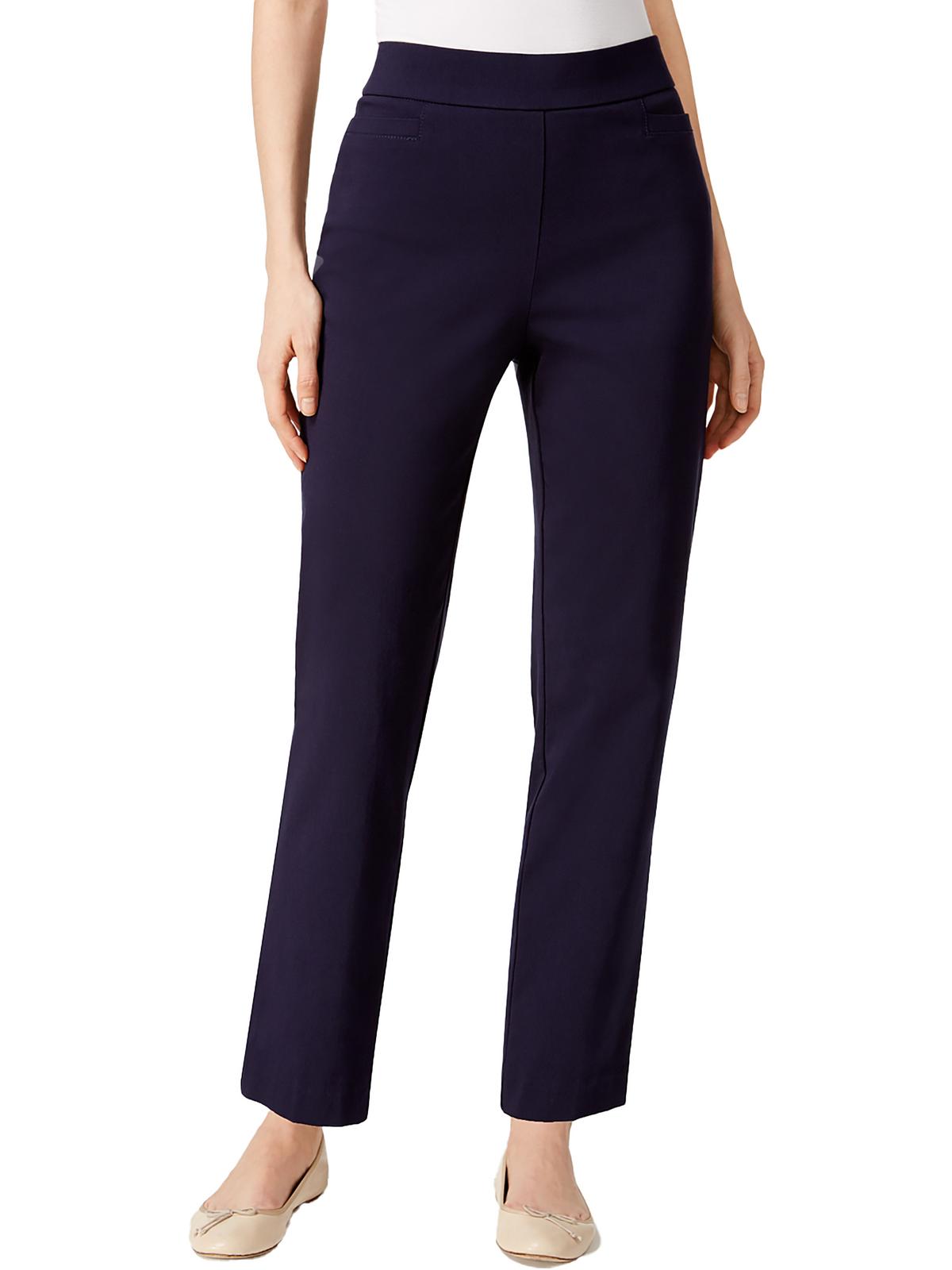 Petites Womens Solid Stretch Skinny Pants