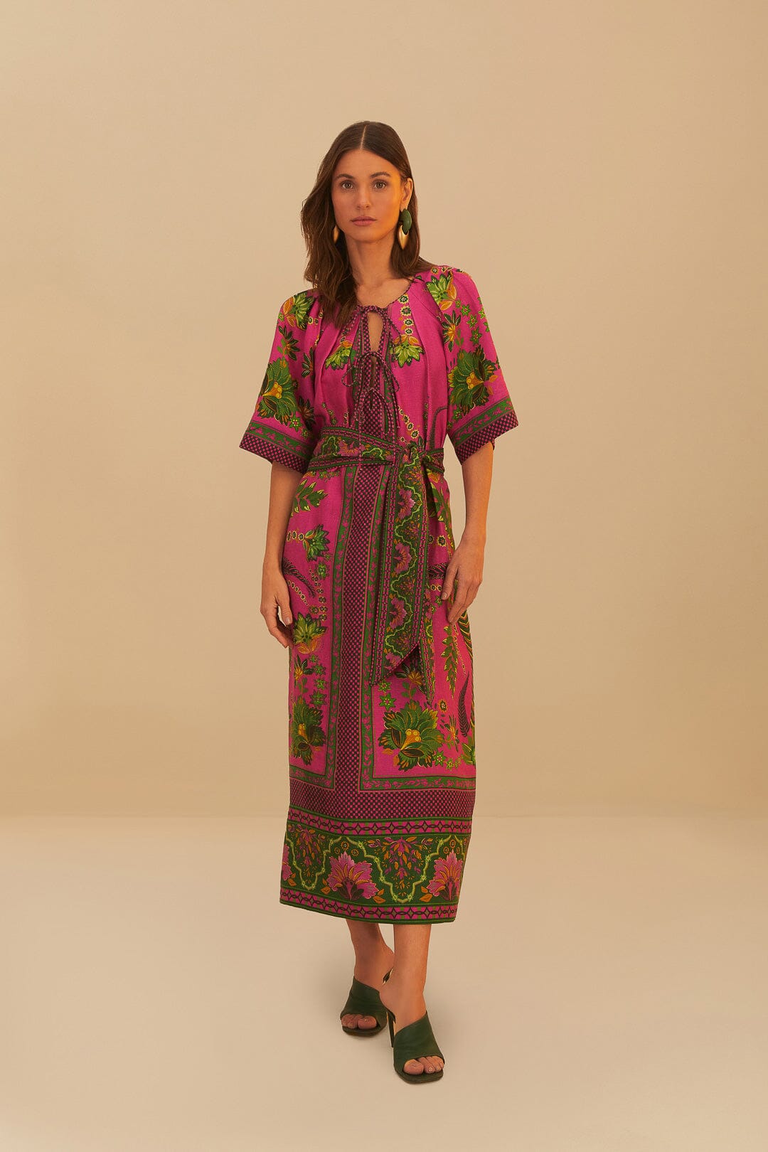 Pink Ana Tapestry Maxi Dress, ANA TAPESTRY PINK / XXS