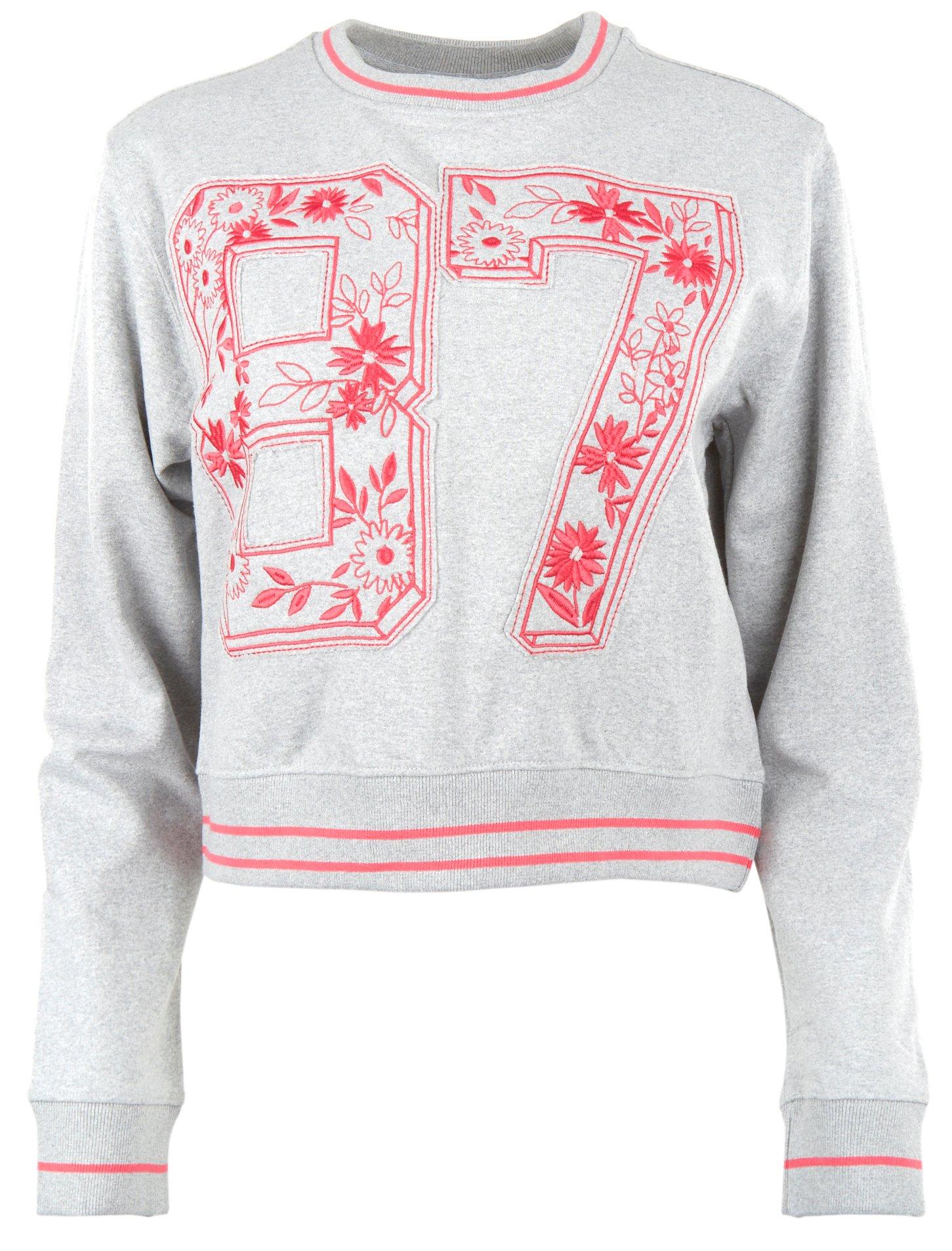 Pink Rose Juniors 87 Embroidered Patch Sweatshirt