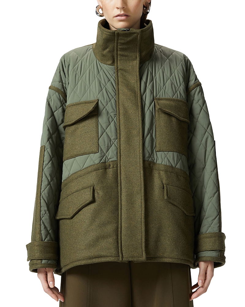 Pinko Voltaire Mixed Media Parka Jacket