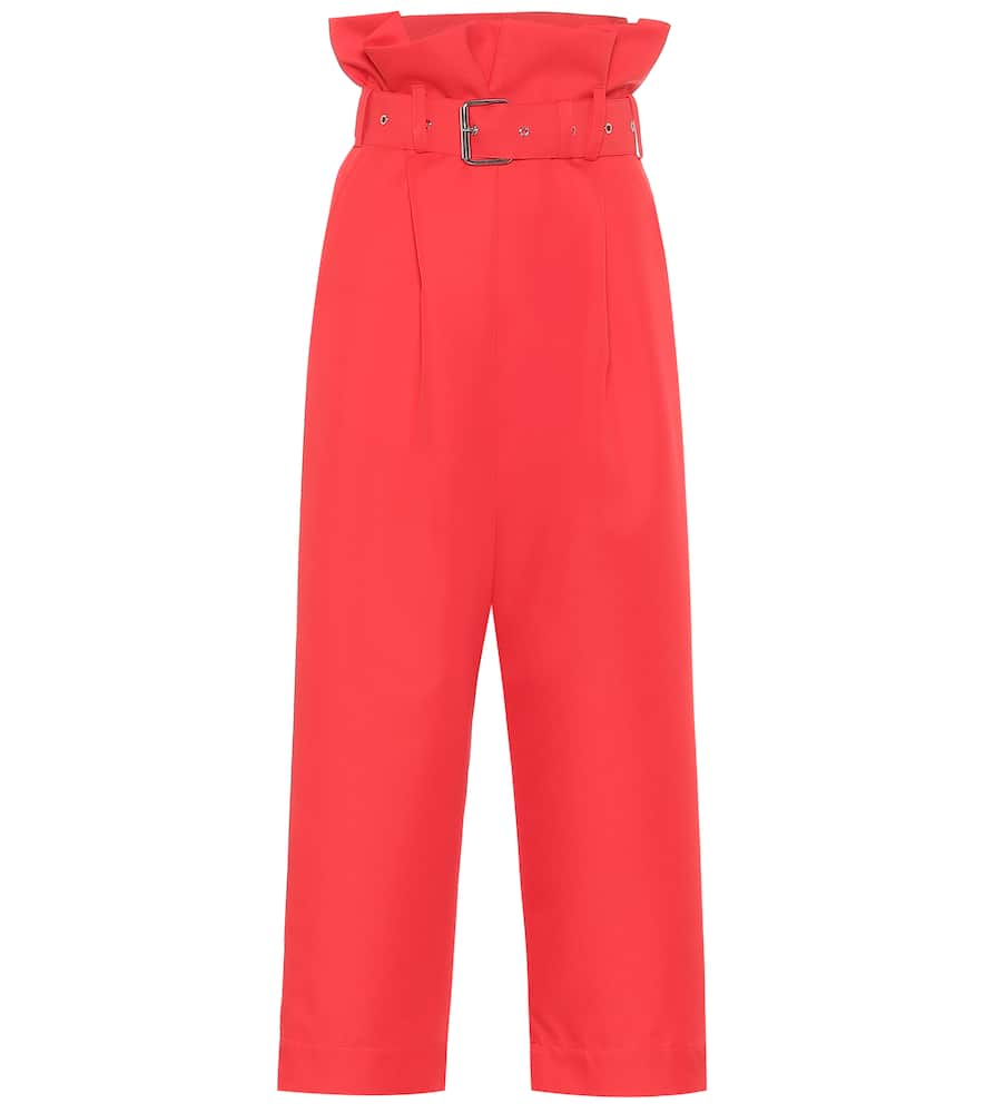 Plan C High-rise cropped straight pants