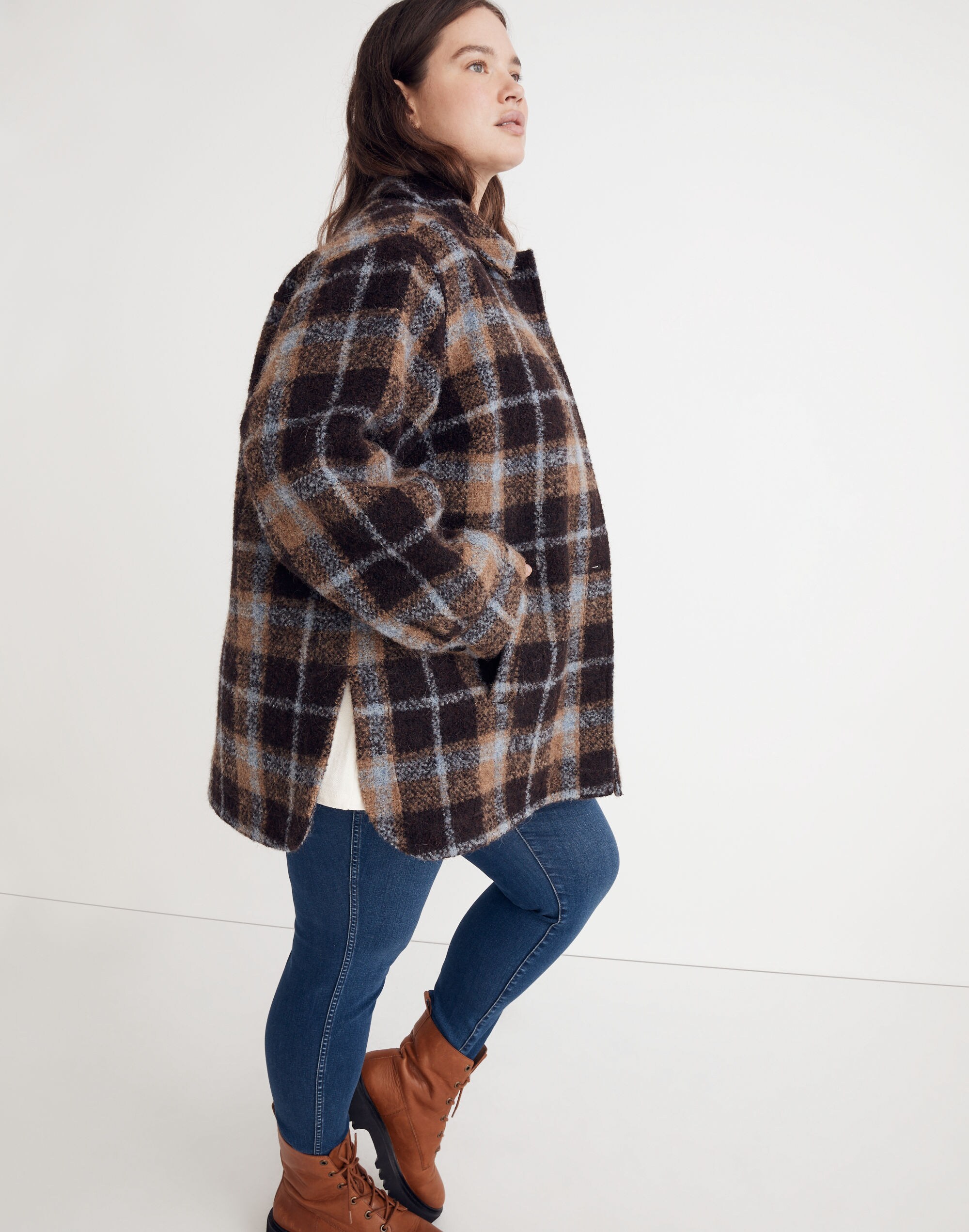 Plus Belrose Shirt-Jacket in Cassel Plaid