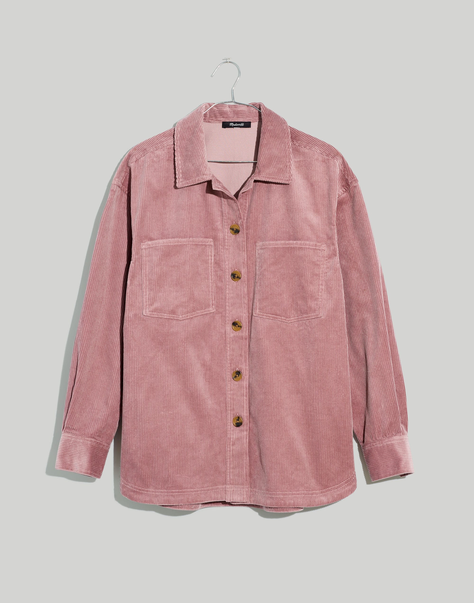 Plus Corduroy Kentwood Oversized Shirt-Jacket