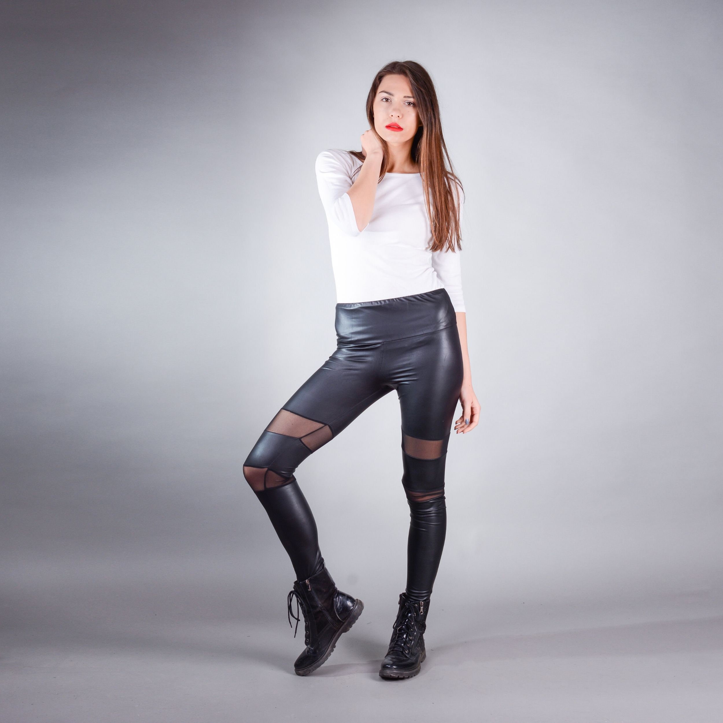 Plus Size Leggings, Tulle, Leggings For Women, Faux Leather, Leather Pants, Black Clothing