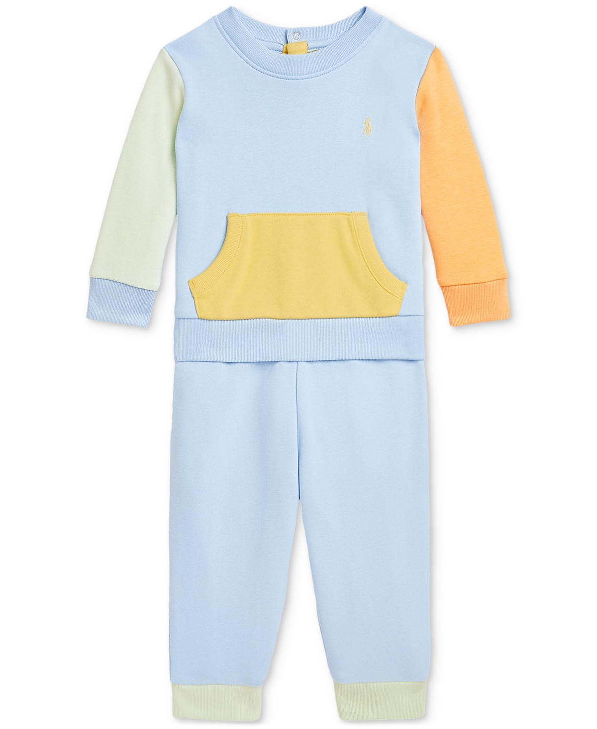 Polo Ralph Lauren Baby Colorblocked Sweatshirt & Pants Set - Blue